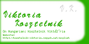 viktoria kosztelnik business card